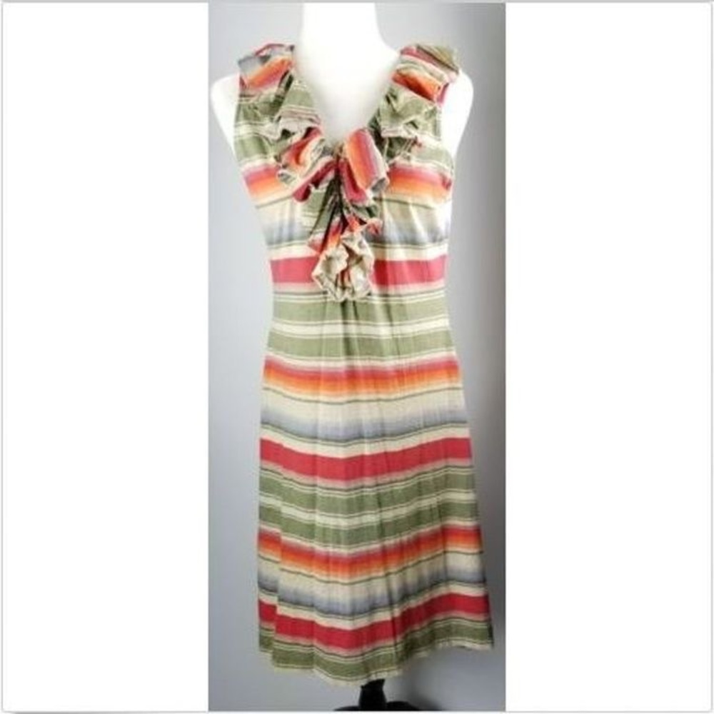 Lauren Ralph Lauren Sundress Cotton Striped Small